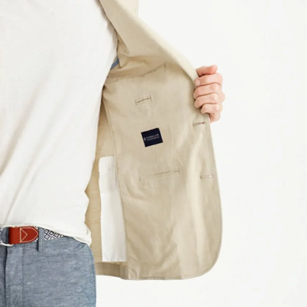 [Free Pants] J.crew Ludlow Linen Khaki Blazer Suit Set